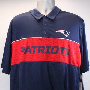 New England Patriots Morale Boost Short Sleeve 3 Button Polo Tee Men's Size 2XL